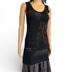 Vintage cop copine avant-garde mini dress/tunic techwear